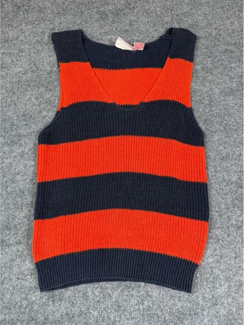 Nutmeg Mills Princeton Knit Sleeveless Sweater Vest Small